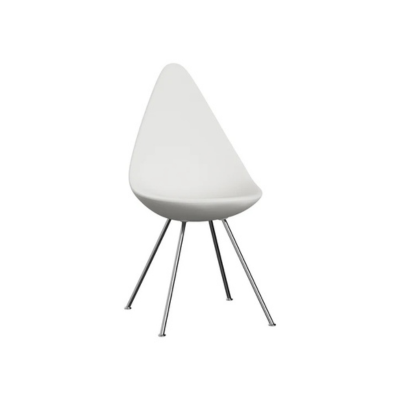 Fritz Hansen - Drop Chair by Arne Jacobsen - white