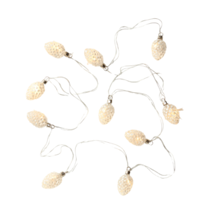 White Pinecone LED string by MoMA