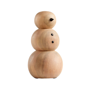 Wooden Snowman by Crate&Barrel