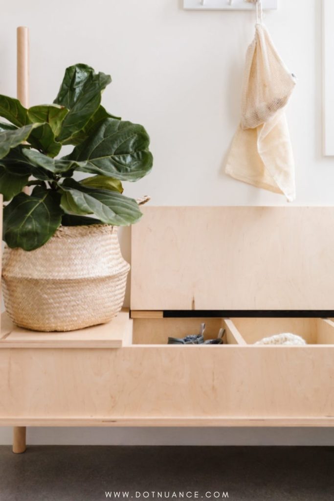 Small Entryway Ideas - storage bench