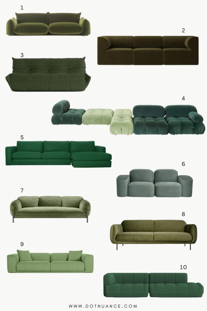 Modern Green sofas