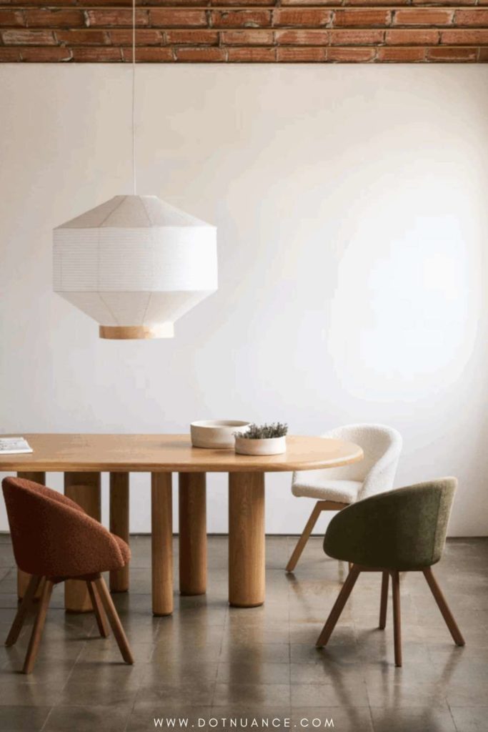 Oval dining table