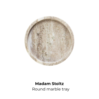 Madam Stoltz Round marble tray