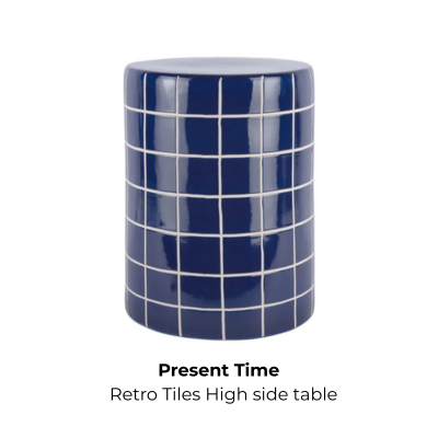 Present Time Retro Tiles High side table