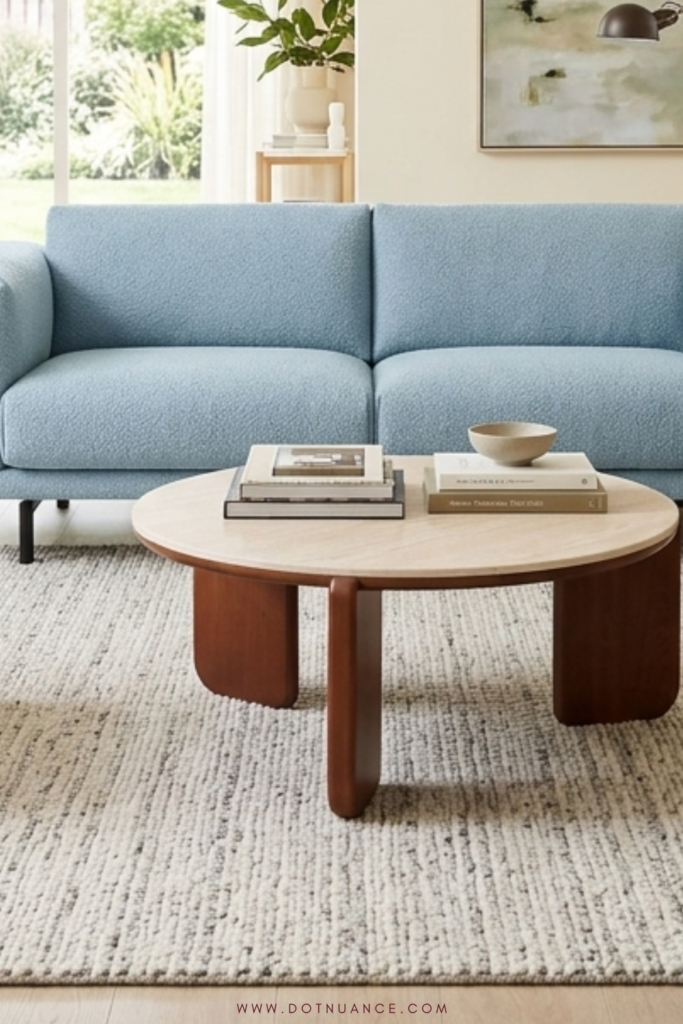 Coffee Table with Sculptural Curved Legs - walnut coffee table, wooden coffee table