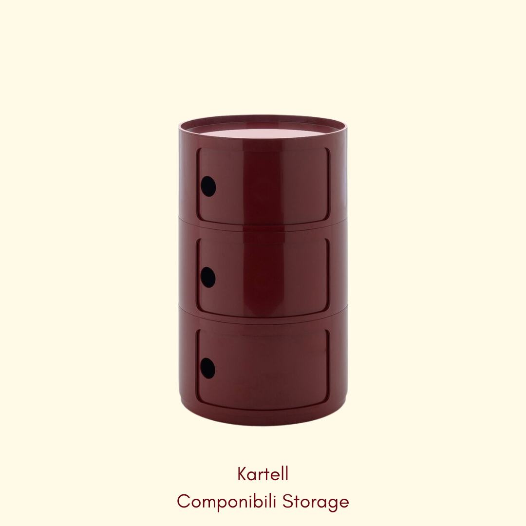 Kartell - Componibili Big storage unit, 3 modules, burgundy