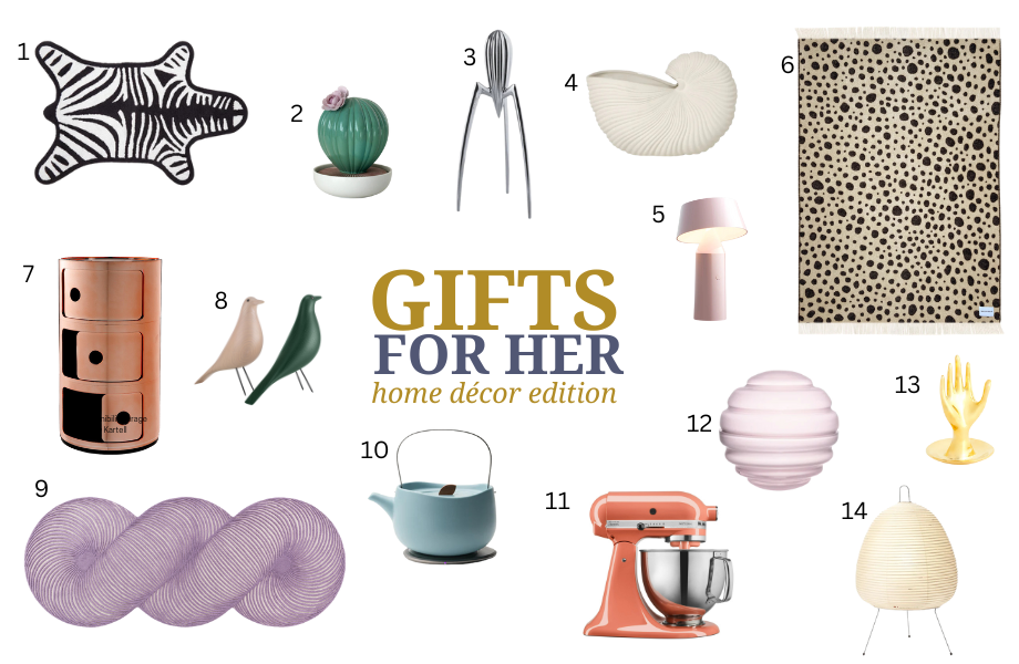 Gift guide for women - interior home decor - Eames, Herman Miller, KitchenAid