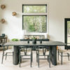 2025 interior design trends - black dining chairs