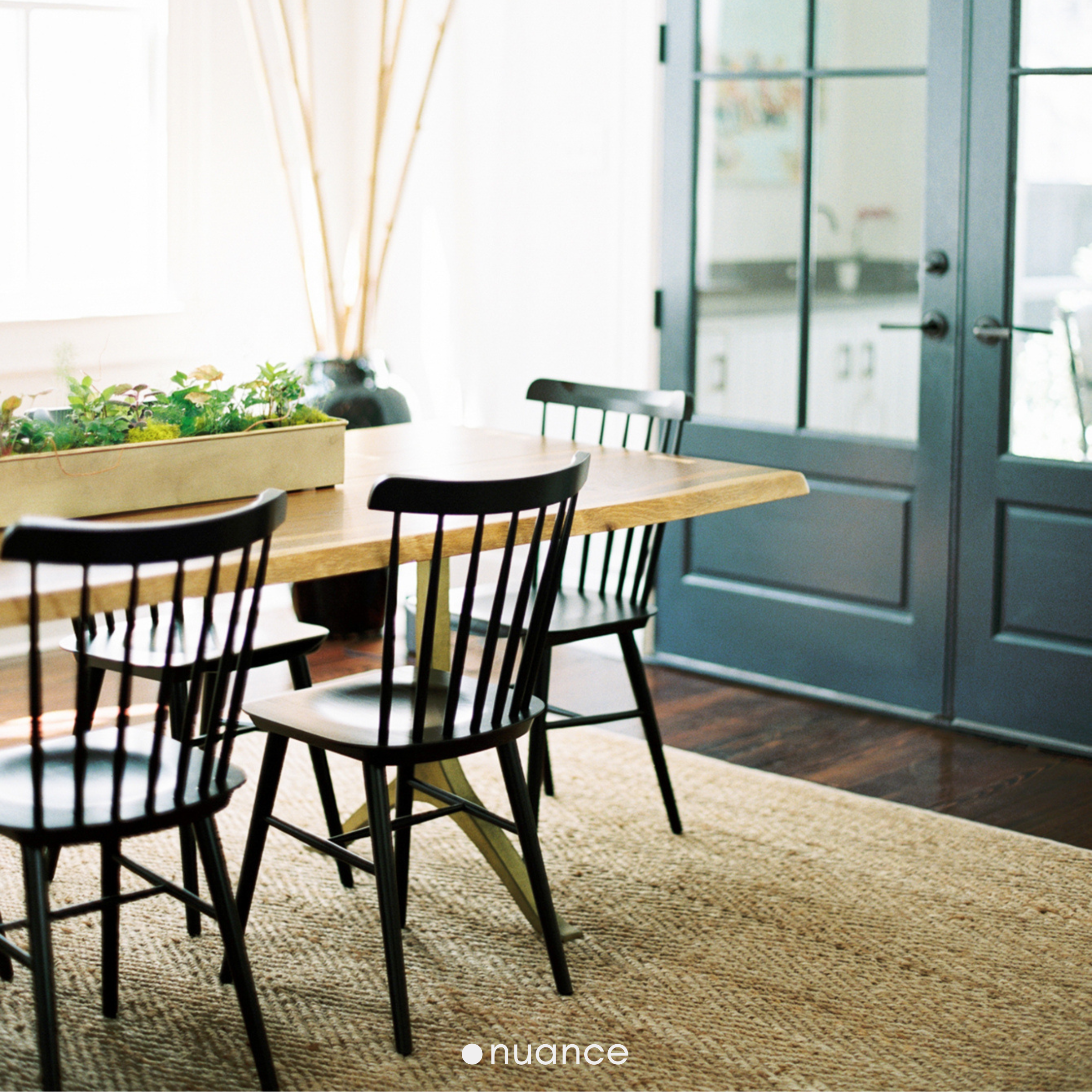 black dining chairs