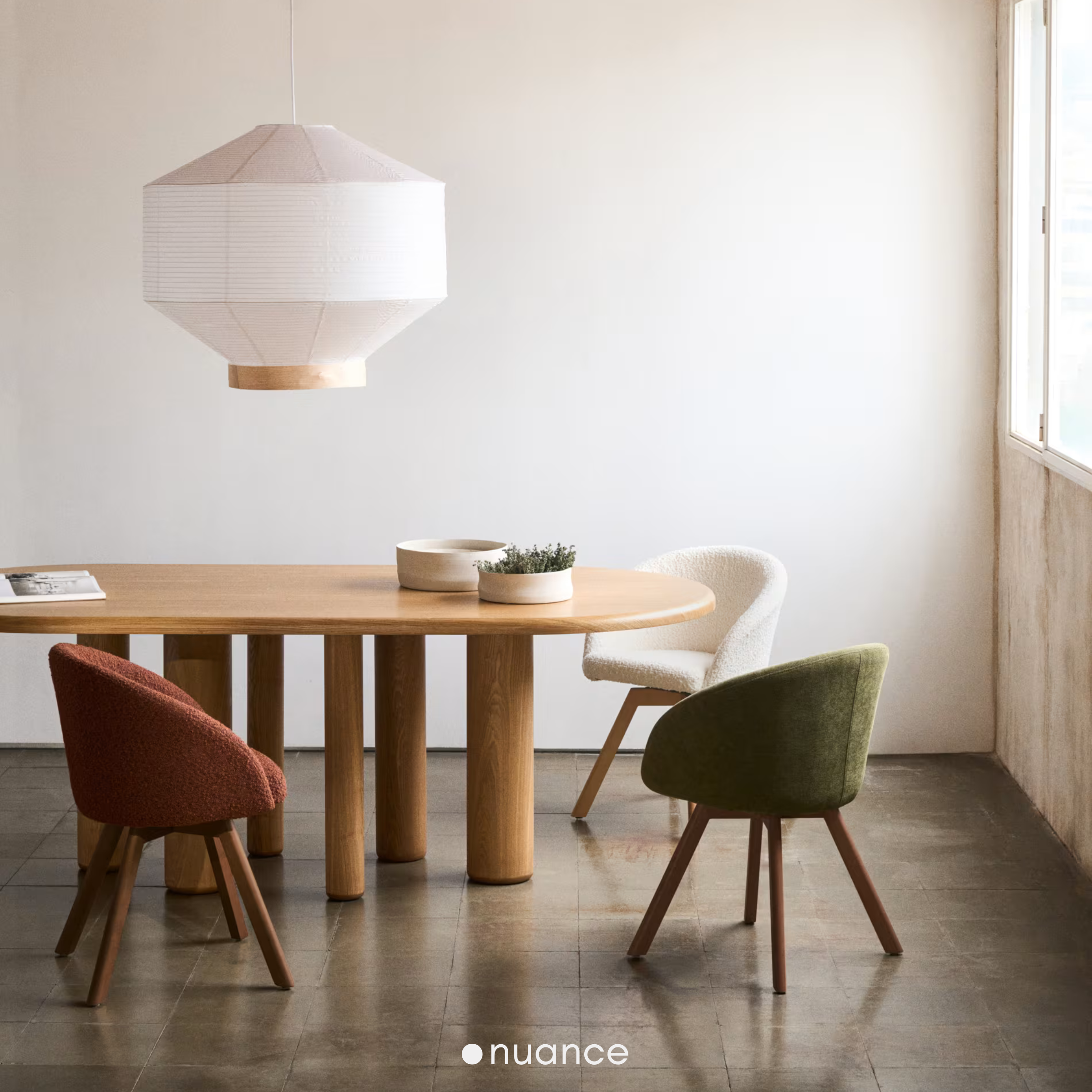 Oval dining table