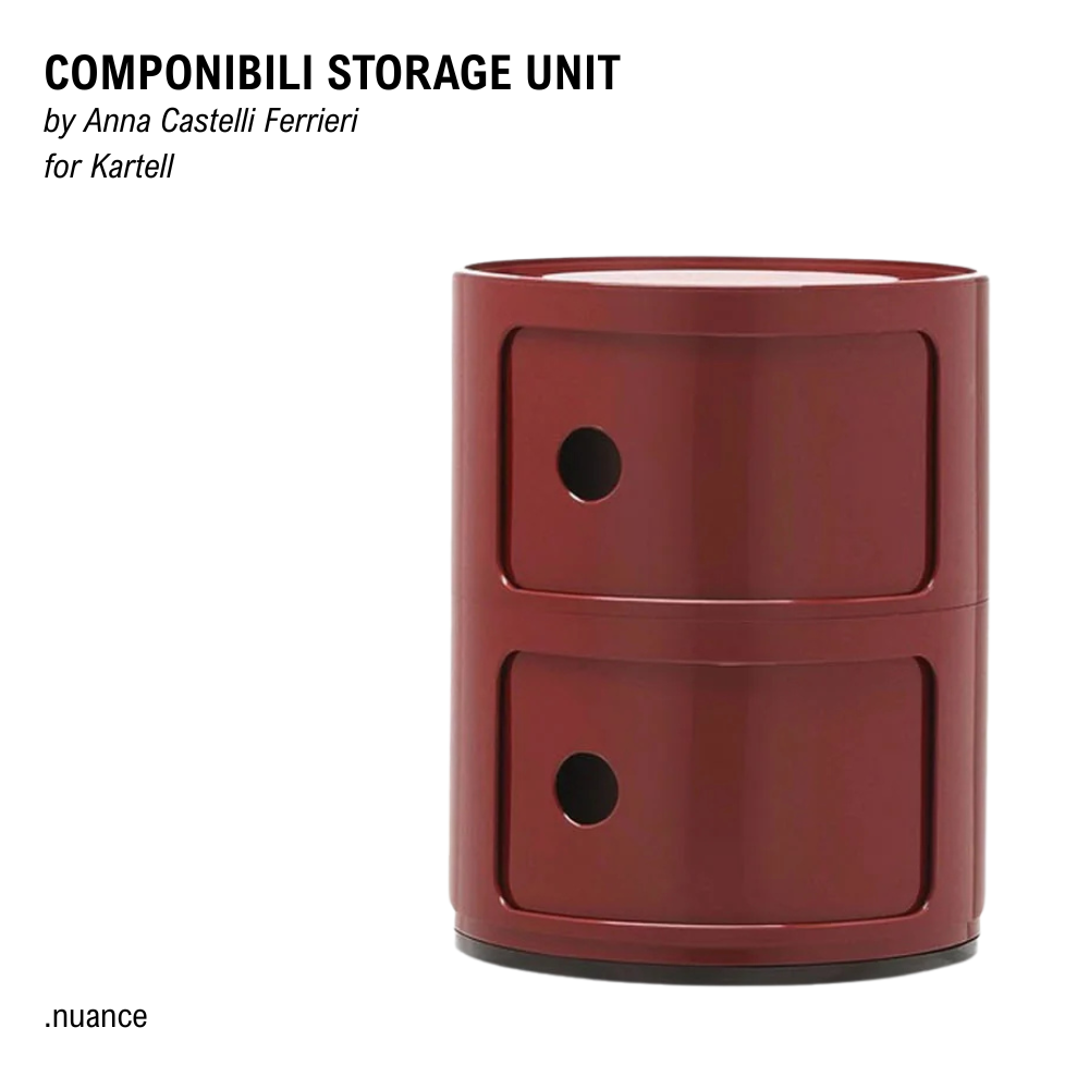 Componibili storage unit 2 - kartell - burgundy furniture