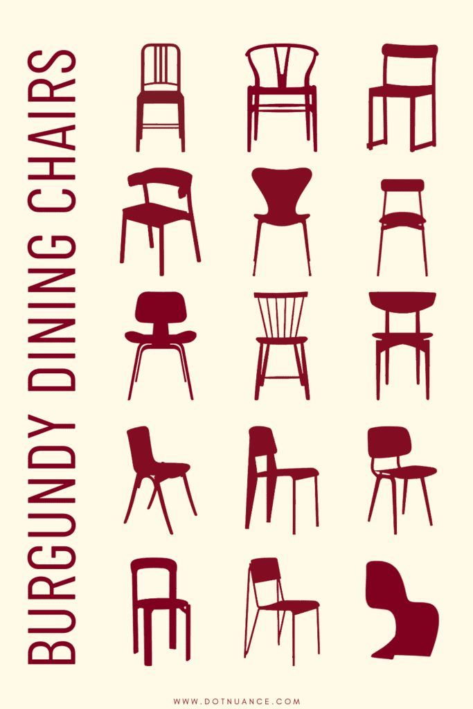 Burgundy dining chairs