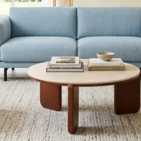 Coffee Table with Sculptural Curved Legs - walnut coffee table, wooden coffee table