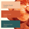 2027 color palette trends - peachy, coral, teal. nature inspired colors