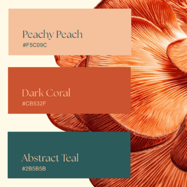 2027 color palette trends - peachy, coral, teal. nature inspired colors