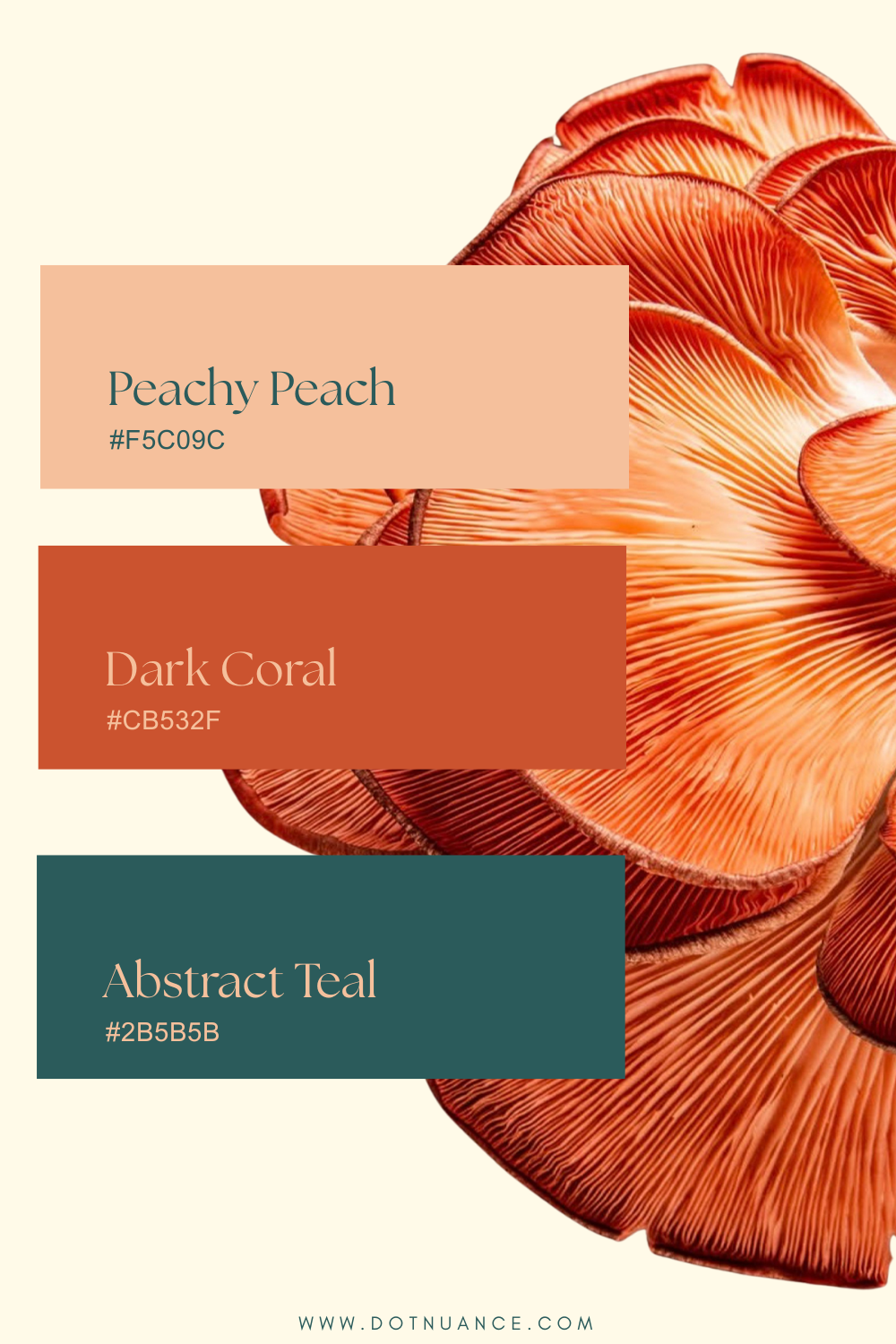 2027 color palette trends - peachy, coral, teal. nature inspired colors
