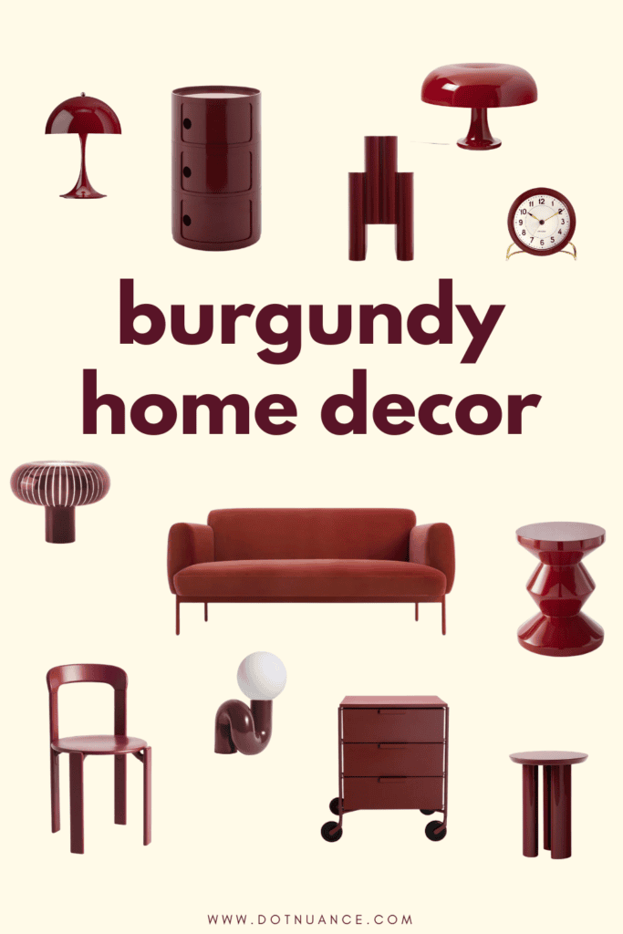 Burgundy home decor