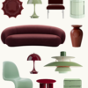 Burgundy and green color palette 2027 interior design color palette ideas