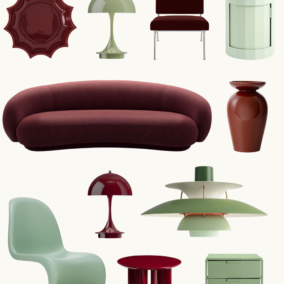Burgundy and green color palette 2027 interior design color palette ideas